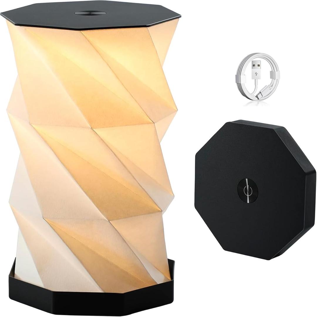 Portable Foldable LED Desk Lamp,24V 300Ah Dimmable Touch Control Light Art Lamp,Portable Rechargeable Mini Desk Lamp for Travel, Bedroom, Study Room, and Camping Ideal Gift