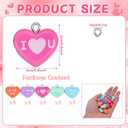 3 x Ofanim 10/20/30/50/100 Pcs 5 Style Valentine's Day Candy Heart Charms Pendant DIY Heart Earring Charms Craft Supply for Jewelry Making