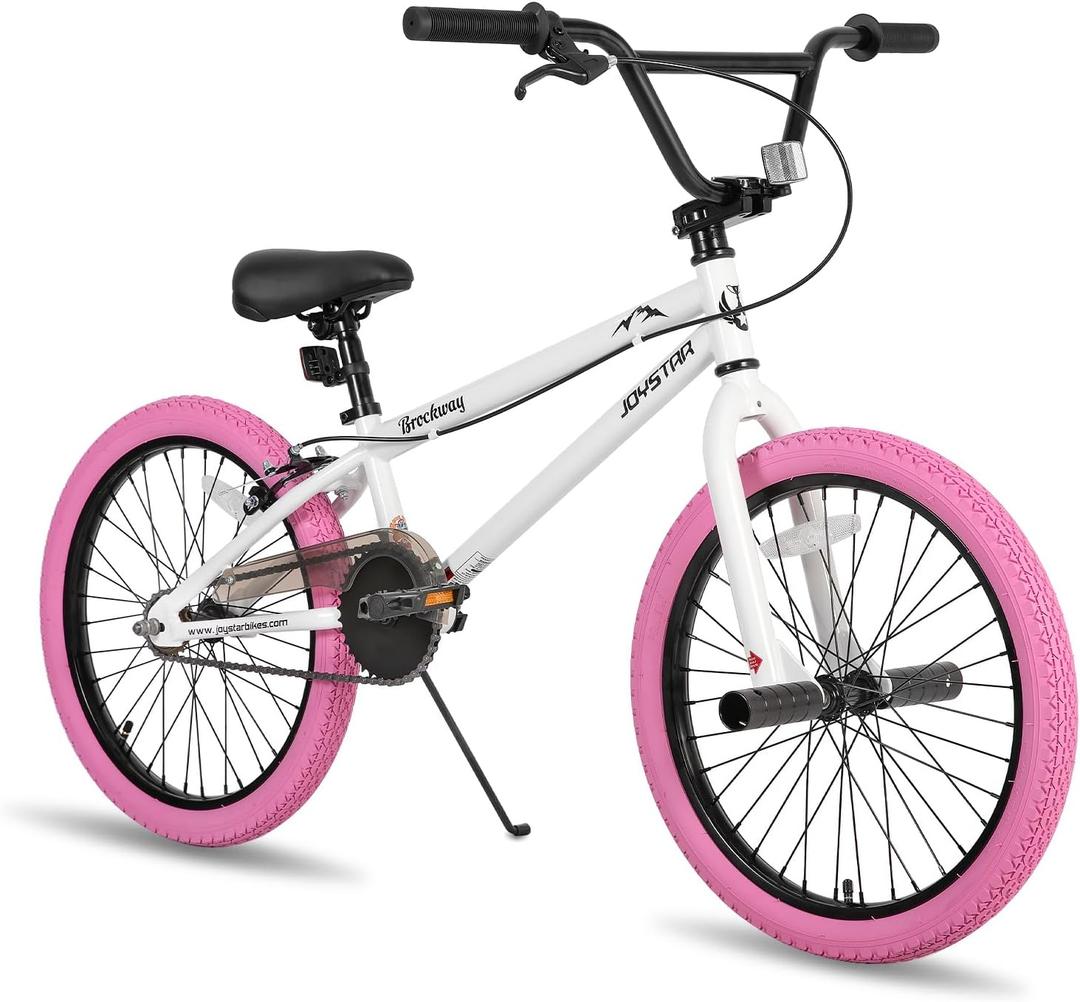 JOYSTAR Brockway Freestyle Kids BMX Bikes 20" 24" Kids Bicycles for 6-14 Years Old Boys Girls and Beginner-Level Riders 2 Pegs Multiple Colors, 20 Inch Wheels