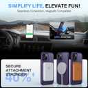 Magnetic for iPhone 13/14 Case, Military Grade Drop Protection, Compatible with MagSafe, Shockproof Anti-Fingerprint Translucent Phone Protective Cover for iPhone 13/14 (6.1"), Deep Purple