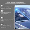 2PC Glass Oil Film Remover for Car, Automotive Glass Cleaner for Oil Residue & Road Grime, Improves Visibility & Safe Driving