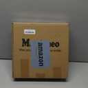 MaxSmeo Drink Table, Small Side Table for Small Spaces, Modern Round End Table with Fluted Wood Leg, White