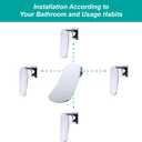 Wall Mounted Waterfall Bathroom Sink Faucet Single Handle Lavatory Sink Faucets 2 Holes Vanity Faucets Waterfall Basin Mixer Tap, Chrome