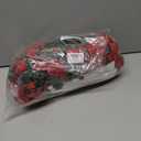 Artificial Flowers for Outdoors, Faux Outdoor Plants Fake Plants Topiary Balls Artificial Outdoor Set of 2 with Ground Spike for Home Front Porch Patio Garden Decor (Red)