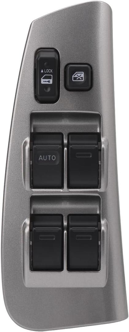 Front Left Driver Side Power Window Switch Control Button & Door Switch Panel Bezel, Compatible with Toyota Matrix & Pontiac Vibe 2003 2004 2005 2006 2007 2008, Replace 84820AA070, 74232-01030