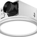 Fitop Bathroom Exhaust Fan with Light,130 CFM 47W 1100LM Ceiling Mount Shower Ventilation Exhaust Fan, 1.5Sones Bathroom Vent Fan with Light, Fan LED Light 3000K/4000K/5000K (White)