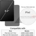JETech Rotating Case for iPad mini (A17 Pro, 2024 Model, 7th Generation) / mini 6 (2021 Model, 6th Generation) with Pencil Holder, 360 Degree Rotation Protective Stand Cover Clear Back (Black)