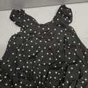 Women Casual Summer Polka Dot Sleeveless Midi Dresses Bohemian Side Slit Wedding Guest Long Dresses (Black, XL)