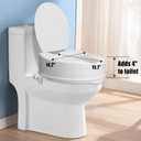 Raised Toilet Seat with Lid for Elderly, 4" High Toilet Seat for Elongated or Standard Commode, Raised Toilet Seat for Seniors, Handicap Toilet Seat Riser with Cover