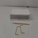 Delamu 2-Tier Bathroom Countertop Organizer with Drawer, Large Capacity Makeup Skincare Organizer Multi-Compartment Vanity Storage for Cosmetics Toiletries, Easy to Assemble, Stylish Design, Colorless