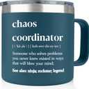 Chaos Coordinator Tumbler Administrative Professional Day Gifts 14 Ounce Chaos Coordinator Cup Navy Bosses Day Gifts Promotion Gifts for Women Coworker Leaving Gifts for Women Job Promotion Gifts