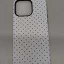 Jusy Compatible with MagSafe Polka Dot Case for iPhone 15 Pro Max, Cute Aesthetic Polka Dots Magnetic Phone Case, Soft TPU and Hard PC Protective Phone Cover for Women Girls (Matte) - White