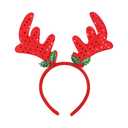 Totelux Christmas Reindeer Antler Headband Cute Elk Hair Band Red Deer Horn Hair Hoop for Women Girls Christmas Hair Accessories Holiday Party Headwear