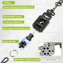 3 x Luminous CB Mic Holder, Retractable 360 Rotatable Microphone Hanger Keeper CB Radio Accessory, Heavy-Duty Tether 32" Stainless Steel Cord with Adjustable Mount Kit for Truck Night Driving