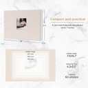 3 x Small Photo Album Self Adhesive White 30 Pages Scrapbook with Plastic Sleeves for 2x3 46 57 Polaroid Instax Mini Pictures Postcard, DIY Linen Cover Cute Albums for Baby Wedding kids Gifts,Beige
