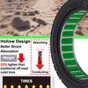 BABEJIA 10x2.5 Scooter Tires 2-Pack Tubeless - 60/70-6.5 Airless Off-Road Replacement for Segway Ninebot Max G30/G2, Gotrax G6/G5/G MAX/ECLIPSE