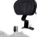 Adjustable Driver Backrest - PSLER Adjustable Rider Backrest for Touring CVO Road Glide Road King Electra Glide Street Glide FLHR FLTRX FLHX FLHT 2009-2023,Black