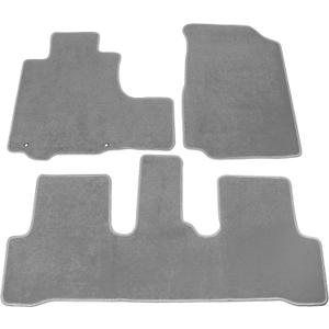 IKON MOTORSPORTS, Floor Mats Compatible with 2007-2011 Honda CR-V, Factory Fitment Gray/Grey Nylon Front Rear Car Floor Mats Liner Carpets Replacement 3PCS, 2008 2009 2010