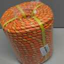 Arborist Rigging Rope - 1/2" x 200ft 48 Strand Braid Bull Rope (9,000 lbs MBS) for Tree Removal, Limb Lowering - Static Line Hoisting Utility Rope (Orange)