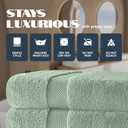 White Classic Luxury Bath Towels Set of 4 Large - 700 GSM Cotton Ultra Soft Bath Towels 27x54 | Highly Absorbent and Quick Dry | Hotel Towels for Bathroom Luxury, Plush Sage Green