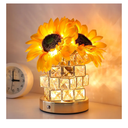 Sunflowers Flower Lamp,Rechargeable Cordless Touch Table Lamp,3-Colour Infinitely Dimming Small Night Light,Festival Restaurant Bedroom Bar Coffee Shop Birthday Gifts for Women Mom