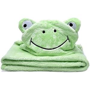 Plush Baby Blanket for Boy or Girl. Super-Soft Microfiber Fleece in Animal Designs. Fab Gifts! Soft Enough for Swaddle/Receiving Wrap, Sturdy Enough for Years of Toddler Cuddles. 30x36 + Hood (Green)