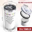 Christmas Thank You Gifts for Women Men - 20 oz Stainless Steel Insulated Coffee Tumbler with Lid - Christmas Inspirational Thank You Appreciation Gifts for Teachers Friends Boss Coworkers