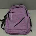 FENGDONG Large Laptop Backpack 17.3 inch Durable Waterproof Travel College Backpack Bookbag for Men & Women Business Backpack with USB Charging Port and Headset Port Light Purple