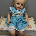 JIZHI Lifelike Reborn Baby Dolls - 18 Inch Realistic-Newborn Baby Dolls Blond Girl Handmade Real Life Baby Dolls with Clothes for Kids Age 3+