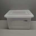 Hanging File Folder Box, Storage Bin Organizer, Snap Lid, Letter & Legal Size Documents, Clear