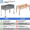 DIIYIV 2PCS Galvanized Raised Garden Bed with Legs,2PCS 481830in Elevated Planter Box for Backyard,Outdoor Garden, Patio, Balcony, 300lb Capacity,Silver