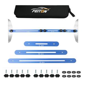 FEITON Stair Tread Template Tool with Portable Storage Bag, Stair Tread Shelf Layout Tool Set Measuring (Blue), S1, Blue+Bag