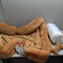 Jumbo Dog Bed for Extra Large Dogs, Orthopedic Dog Bed with Cooling Gel Memory Foam, Waterproof Pet Bed with Removable Washable Cover, 45" Pet Sofa Couch Dutch Velvet with Bone Toy, Brown