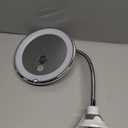 Brightown 10x Magnifying Mirror with Light, Flexible Gooseneck Make up Mirror with Lights and Magnification, Battery Operated Cordless with Suction Cups for Wall Bathroom Silver 1 Lighting