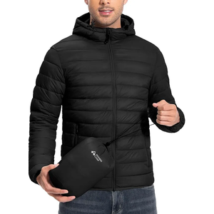 Pioneer Camp Mens Lightweight Packable Puffer Jacket Winter Insulated Puffy Coat Water Repellent Warm Quilted Jackets Travel M-L