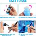ABEIER Airbrush Paint Set - 46 Colors (30ml/1oz) with 8 Thinners, Ready to Spray Non-Toxic Acrylic Air Brush Paint for Models, Shoes, Canvas, Wood, Leather & Nails - 54 Bottles Total