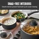 GreenLife 16 Piece Nonstick Cookware Set, Soft Grip Non-Toxic PFAS-Free Ceramic Pots & Pans, Dishwasher & Oven Safe, Frying, Sauce, Utensils, Glass Lids, Stay-Cool Handles, Wobble Free, Black & Cream