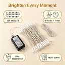 Warm White Christmas Lights - 100 LED 33ft String Lights for Bedroom Indoor, 8 Modes Fairy Twinkle Lights Plug in, Waterproof Outdoor Hanging Lights for Room, Xmas Tree, Garden & Party Decor