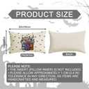 Halloween Pillow Covers Trick or Treat Vases Pumpkins Scarecrow Lumbar Pillow Cases Set of 4 Autumn Decorations for Farmhouse Home Bedroom Sofa Couch Outdoor Holiday Decor 12x20 Inch