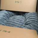 Bedsure ComfyFleece Donut Small Dog Bed - Dog Beds for Small Dogs with Corduroy Fleece & Anti Slip Bottom, Round Faux Fur Pet Beds with Washable Removable Cover, Warm Grey, 27x27x8 inches