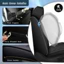 IKABEVEM Full Set Car Seat Covers Fit for Toyota Camry 2002-2025 2026 | Waterproof Breathable Stain-Resistant Full Wrap Leather Car Protector | Airbag Compatible & Easy to Install -2 Row 5 Seats