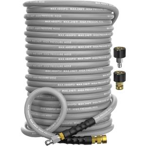 3/8" ID 4800PSI Pressure Washer Hose 200FT, Steel Wire Braided Hose