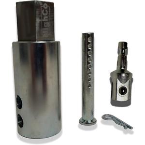 Jack & Drill - Drill to Trailer Jack Adapter - Fits Most 10k - 12k Trailer Jacks - with 1/4" Hex to 1/2" Square Drive Adapter (DTJ-01-SD)