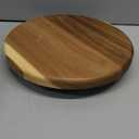 Small Round Acacia Wood Pedestal Stand Decorative Farmhouse Wood Riser for Display Wooden Stand Soap Tray Candle Plant Holder Kitchen Bathroom Coffee Bar Counter Organizer