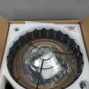 42'' Fandelier Ceiling Fans with Lights, Chandelier Ceiling Fan with Lights Retractable Ceiling Fan 3000-6500K LED Dimmable, 6 Wind Speeds, Crystal Ceiling Fans for Bedroom Living Room-Black