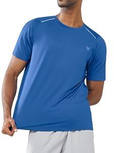 NORTHYARD Men's Athletic Running T-Shirts Workout Lightweight Short Sleeve Performance Shirts Top Tee Greyblue M