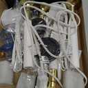 Verdenu 4 Pack Electric Window Candles, Window Candles with Sensor Dusk to Dawn Electric Corded, Plug in Electric Candle Windows Lights for Home/Christmas Decoration