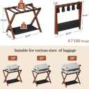 Chezerra Fully Assembled Luggage Rack for Guest Room, Suitcase Stand 2-Pack