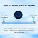 12 GPM Whole House UV Water Filter，uv Light Water Purifier with 1 Extra UV Tube， 55W Ultraviolet Purifier for RO Systems, 3s to Fill a 200ml Water Cup