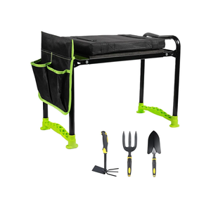 Garden Kneeler and Seat Foldable Garden Stool - Extra Gardening Tools, Upgraded Detachable Softer Kneeling Cushion and Wider Frame - Garden Gift for Women Men Seniors
